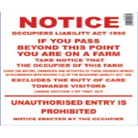 Unauthorised Entry Sign